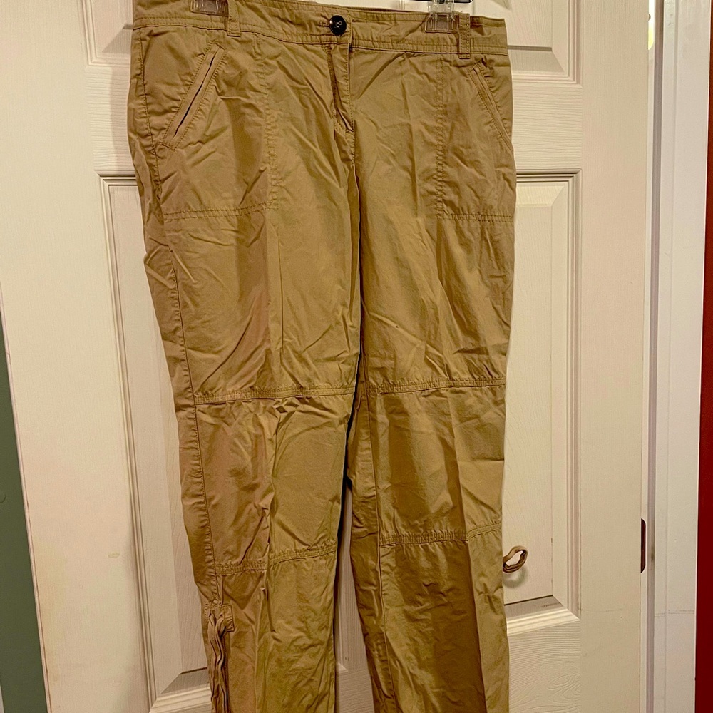 Relaxed cotton beige pants
